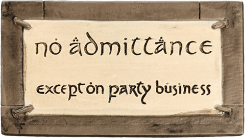 Other - WETA Workshop - Lord Of The Rings - No Admittance (Magnet)