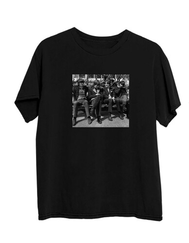The Beatles Black & White Revolver Photo Black Unisex SS Tee 2XL