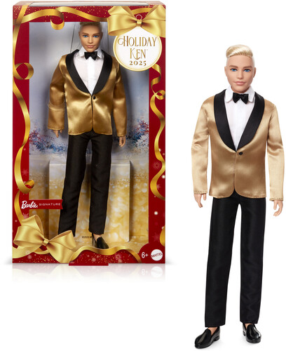 BARBIE HOLIDAY KEN DOLL 2025 BLONDE