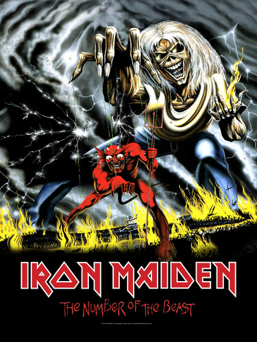 ROCKSAX IRON MAIDEN BLNK NUMBER OF THE BEAST 60X80
