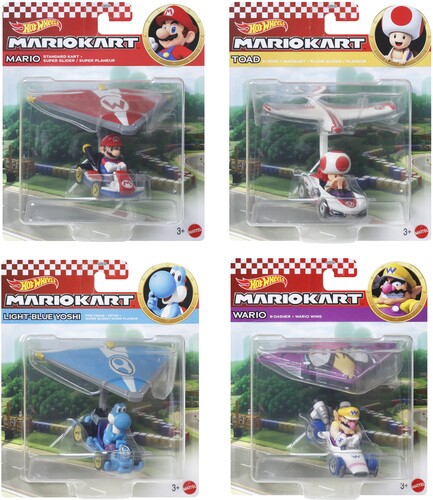 HOT WHEELS MARIO KART GLIDER 4 PIECE T ASRT