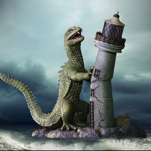 RHEDOSAURUS LIGHTHOUSE ATTACK RESIN STATUE