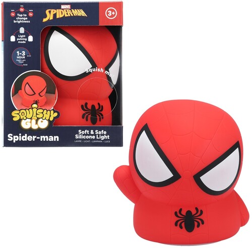 SPIDERMAN SQUISHGLO SILICONE LIGHT RECHARGEABLE