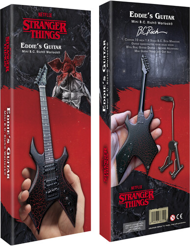 2022 B.C. Rich Stranger Things Eddie Replica & Inspired Warlock Guitar Ltd  Ed Red Krackle