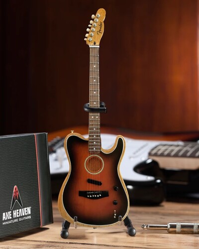 Fender Acoustasonic Telecaster - Sunburst 10 Inch Miniature Guitar Replica