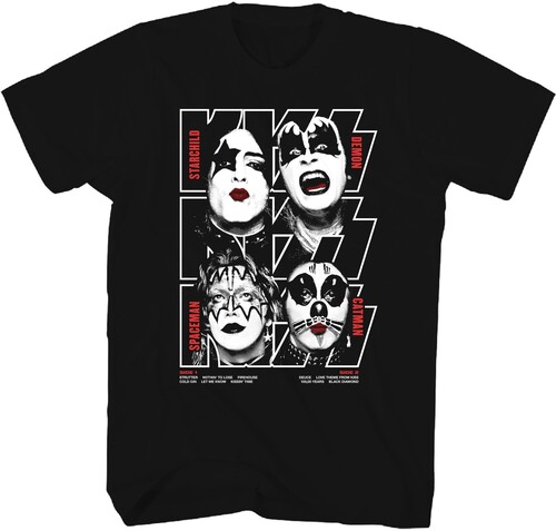 KISS DEBUT ALBUM COVER TSHIRT SM BLK 38101114A1