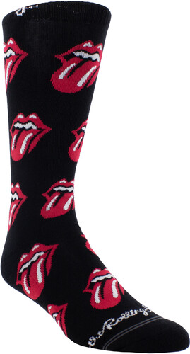 Perri's - Rolling Stones - All Over Red Tongues - Crew Socks