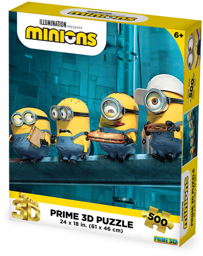 Minions Lunch On a Skyscraper 500pc 24x18 in 3D Lenticular Puzzle