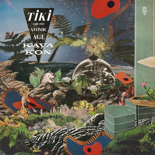 Kava Kon - Tiki For The Atomic Age - Gold Teal vinyl record cover