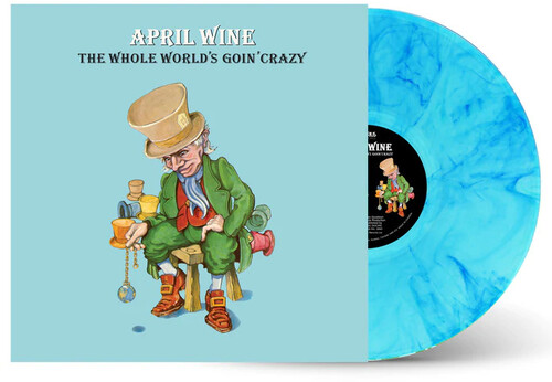 April Wine - The Whole World's Going Crazy - Clear Green With Sky Blue Swirl Vinyl 180G