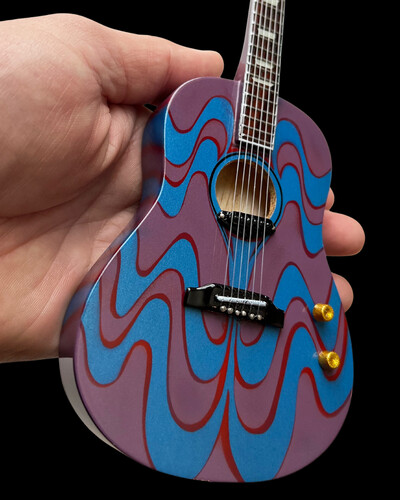 Psychedelic Magical Mystery Tour 10 Inch Miniature Acoustic Guitar Replica