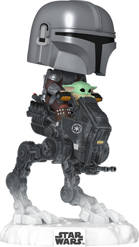 Photos - Action Figures / Transformers Funko POP! Rides Deluxe: Star Wars: The Mandalorian & Grogu - The Mandalorian with Grogu in Imperial Remnant AT-RT 