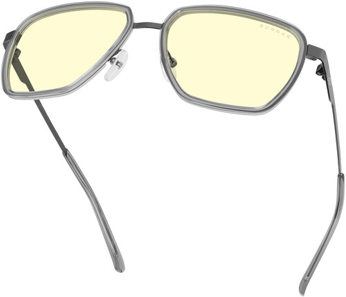 PC Accessory: GUNNAR x Clix Computer and gaming glasses, Clix Gaming Goggles Gunmetal Stone Amber for PC
