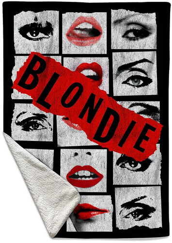Rocksax - Blondie - Lips - Sherpa Fleece Throw (50 in x 60 in)