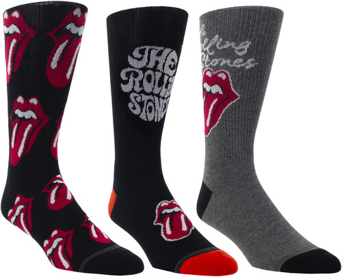 Perri's - Rolling Stones - Classic Tongues - Crew Socks (3 Pack)