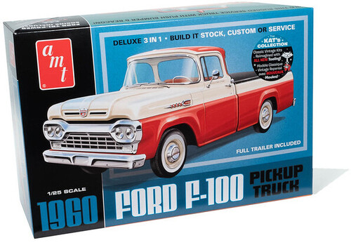 AMT 1960 Ford F-100 Pickup w/Trailer 1/25 Scale Model Kit