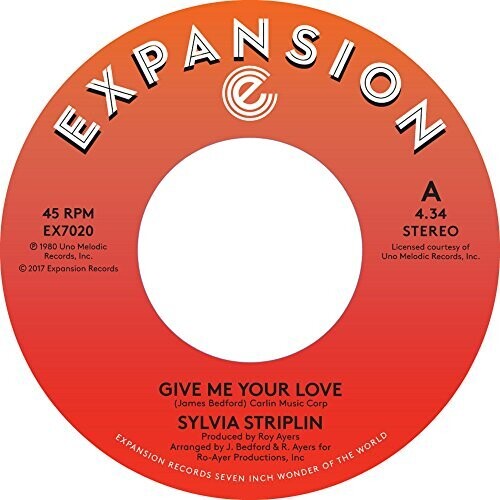 Sylvia Striplin - Give Me Your Love / You Can't Turn Me Away vinyl record cover