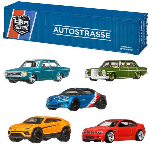 HW PREMIUMS CAR CULTURE ALPINE RUN CONTAINER SET