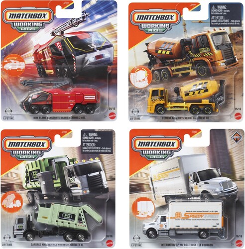 MATCHBOX REAL WORKING RIGS 6 PIECE G ASRT