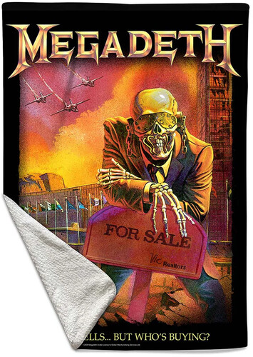 Rocksax - Megadeth - Rust 2 - Sherpa Fleece Throw (50 in x 60 in)