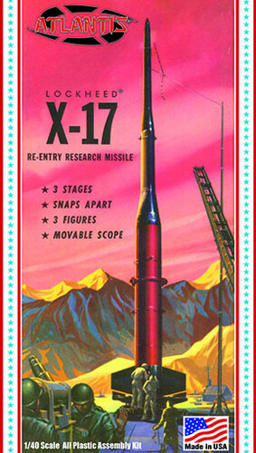 Lockheed X-17 Re-Entry Research Missile United States Air Force (USAF) 1/40 Scale Model Kit
