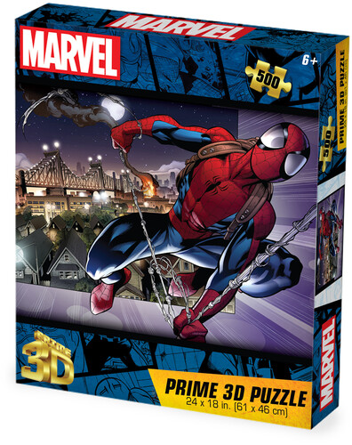 Marvel Universe Spider-Man Swinging in NYC 500pc 24x18 in 3D Lenticular Puzzle