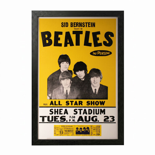 BEATLES - SHEA STADIUM CON 11X17 FRAMED GEL COAT
