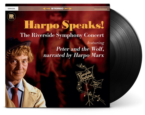 Harpo Marx - Harpo Speaks! - The Riverside Symphony Concert featuring Peter and the Wolf vinyl record cover