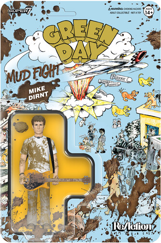 Green Day  ReAction Figures Wv1  Mud Fight Mike Dirnt