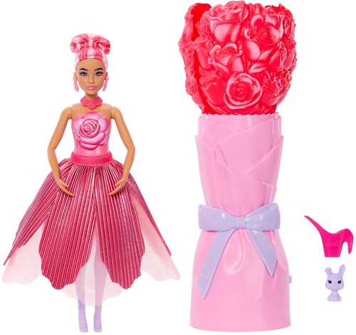 BARBIE PETAL POP DOLL & BUNNY RED
