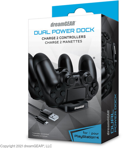 DG DGPS4-6432 PS4 DUAL POWER DOCK CHARGER BLACK