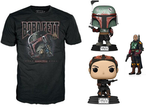 FUNKO POP & TEE: STAR WARS- BOBA FETT- S - BUNDLE