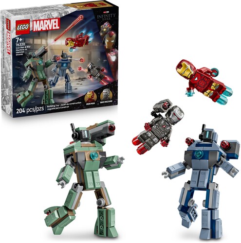 MARVEL IRON MAN & WAR MACHINE VS HAMMER DRONES