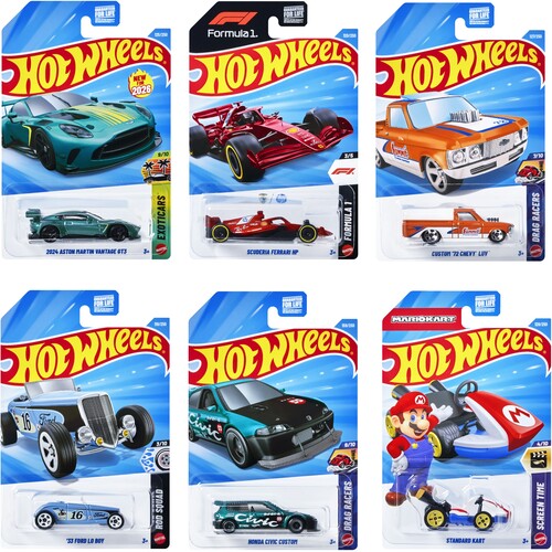 Mattel - Hot Wheels Basic 1:64 Car 72-Piece F Assortment