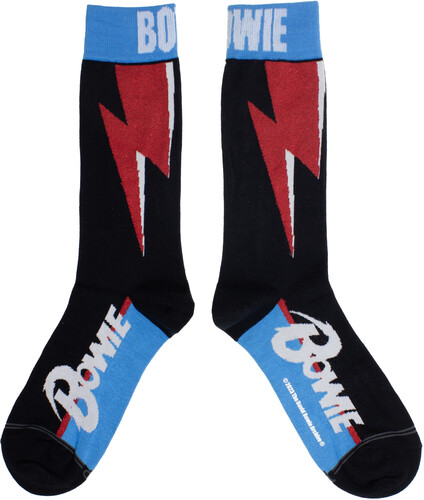 PERRI'S DAVID BOWIE RED FLASH CREW SOCKS
