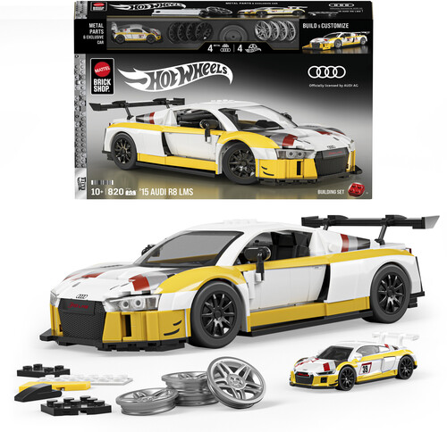 Mattel Brick Shop - Mattel Brick Shop Hot Wheels ‘15 Audi R8 Lms Building Toy Kit