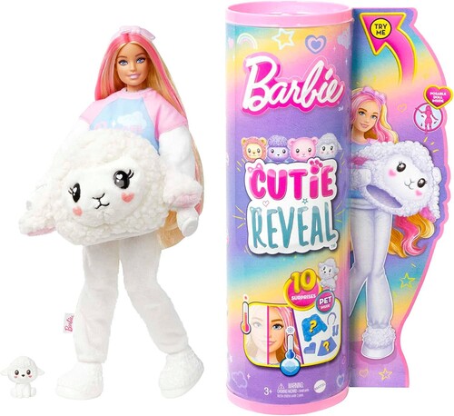 Barbie - Barbie Cutie Reveal Cozy Series Barbie With Lamb