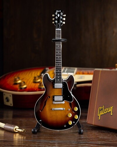 Gibson ES-335 Vintage Sunburst 10 Inch Miniature Guitar Replica Collectible