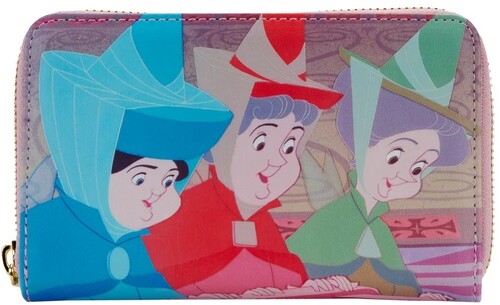 Loungefly Disney: - LOUNGEFLY DISNEY: SLEEPING BEAUTY PRINCESS SCENE ZIP AROUND WALLET
