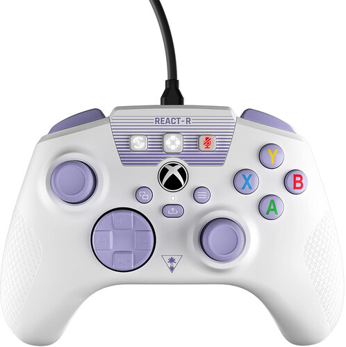 TB XBX REACT-R WIRED GAME CNTRL - WHITE & PURPLE