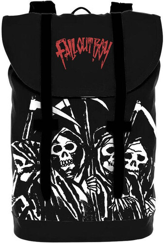 Rocksax - Fall Out Boy - Reaper Gang - Heritage Bag/Retro Rucksack (Black/Red/White)