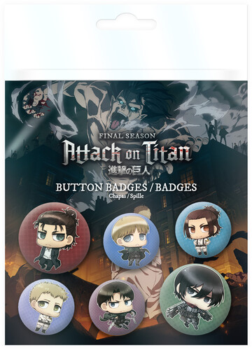 ATTACK ON TITAN - CHIBI CHARACTERS BADGE PACK