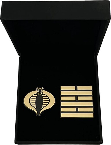 Icon Heroes - Gi Joe Cobra X Arashikage 24k Gold Pltd Pins Box S