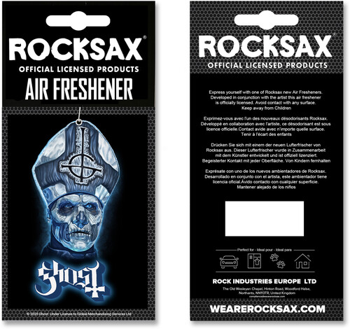 Rocksax - Ghost - Papa Blue Logo - Air Freshener (Vanilla)