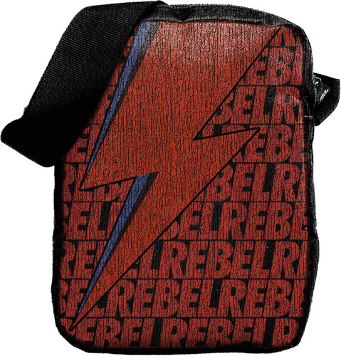 Rocksax - Bowie - Rebel Rebel - Crossbody Bag with Stash Pockets (Black)