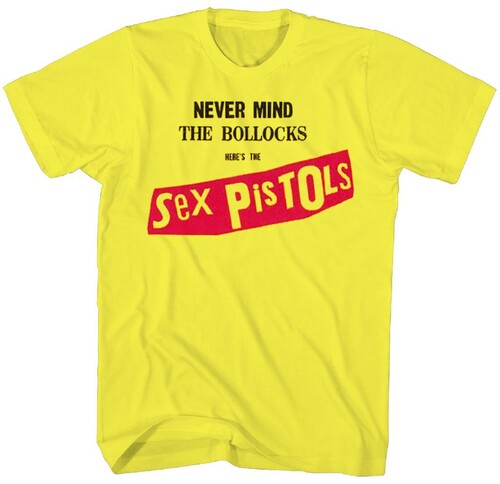 SEX PISTOLS BOLLOCKS TSHIRT LG YELLOW 1494110505
