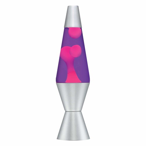 Lava® Lamp 14.5'' Pink Wax/Purple Liquid/Silver Base & Cap
