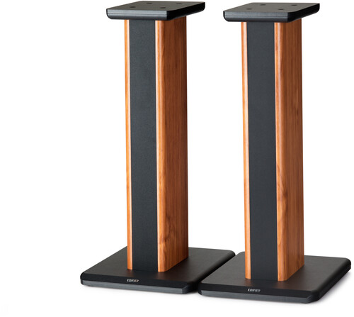 Edifier SS02 S2000PRO / S1000DB Speaker Stands Pair - 26.5 Inches - Wood Grain (Brown/Black)