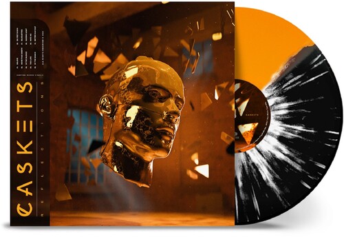 Reflections - Orange and Black W/ White Splatter