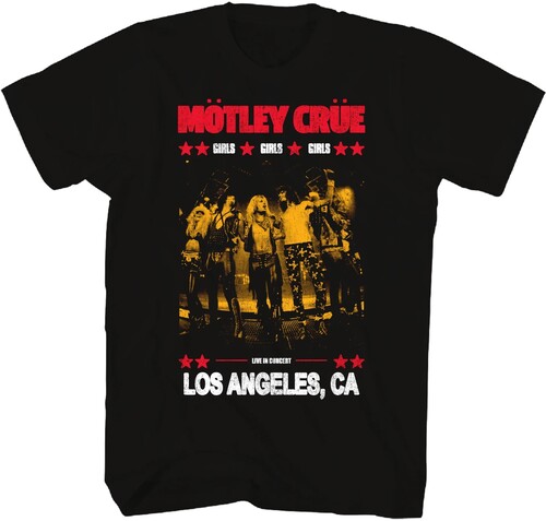 MOTLEY CRUE GIRLS LA CONCERT LIVE TSHRT LRG BLACK